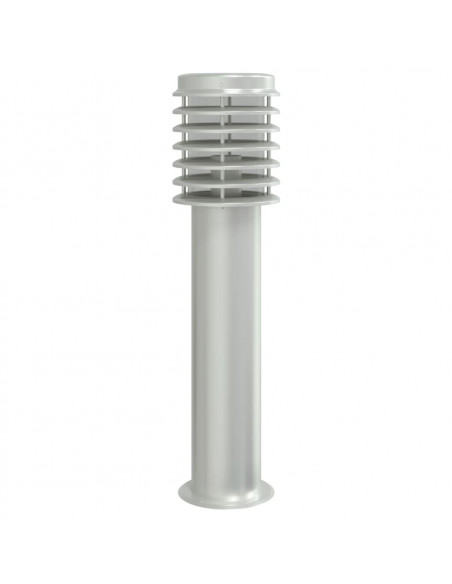 Lampada da Terra per Esterni Argento 60 cm in Acciaio Inox