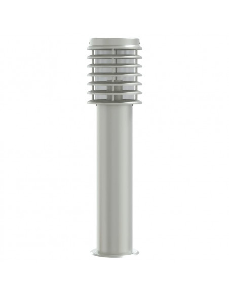 Lampada da Terra per Esterni Argento 60 cm in Acciaio Inox