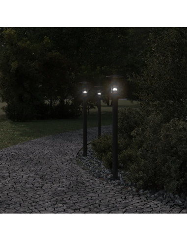 Lampada da Terra per Esterni Argento 100 cm in Acciaio Inox