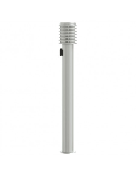Lampade da Terra Esterni con Presa 3 pz Argento 110 cm Acciaio