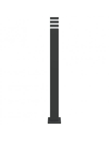 Lampada da Terra per Esterni Nera 110 cm in Alluminio