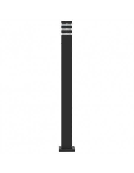 Lampada da Terra per Esterni Nera 110 cm in Alluminio
