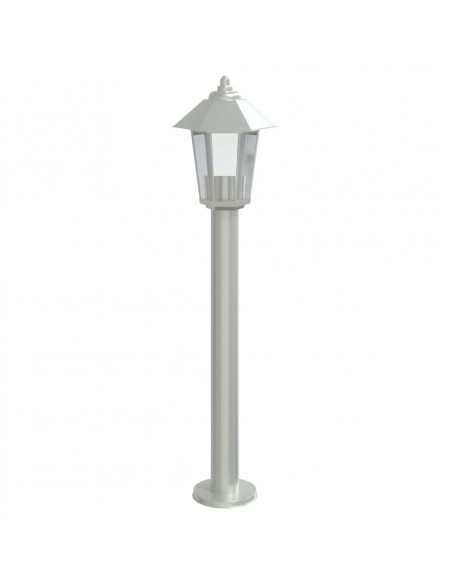 Lampada da Terra per Esterni Argento 80 cm in Acciaio Inox