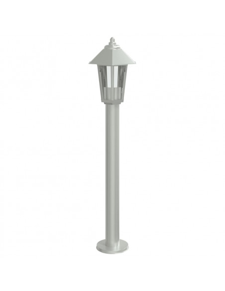 Lampada da Terra per Esterni Argento 80 cm in Acciaio Inox