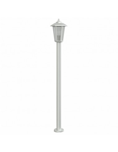 Lampada da Terra per Esterni Argento 120 cm in Acciaio Inox