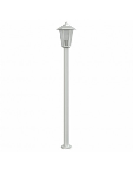 Lampada da Terra per Esterni Argento 120 cm in Acciaio Inox