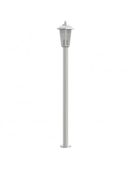 Lampada da Terra per Esterni Argento 120 cm in Acciaio Inox