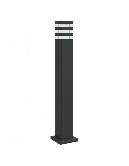 Lampada da Terra per Esterni Nera 80 cm in Alluminio