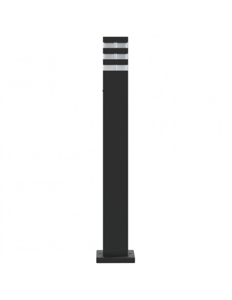Lampada da Terra per Esterni Nera 80 cm in Alluminio