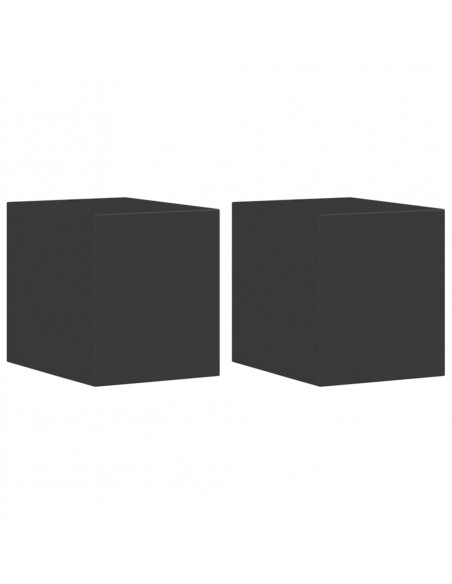 Applique da Parete per Esterni 2 pz Nere Alluminio Pressofuso