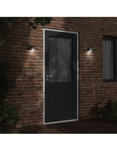 Applique da Parete per Esterni 2 pz Nere Alluminio Pressofuso