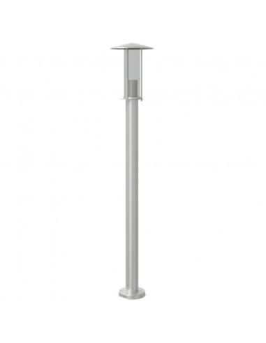 Lampada da Terra per Esterni Argento 100 cm in Acciaio Inox