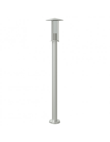 Lampada da Terra per Esterni Argento 100 cm in Acciaio Inox