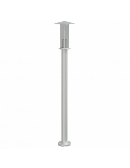 Lampada da Terra per Esterni Argento 100 cm in Acciaio Inox