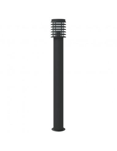 Lampade da Terra per Esterni 3 pz Nere 110 cm in Acciaio Inox