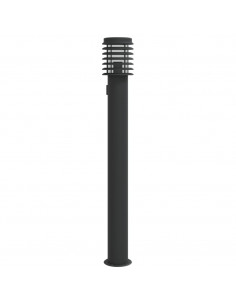 Lampade da Terra per Esterni con Presa 3 pz Nere 110 cm Acciaio 2