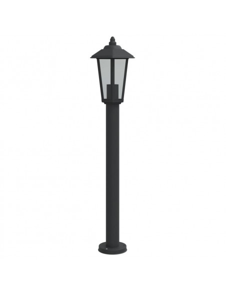 Lampada da Terra per Esterni Nera 80 cm in Acciaio Inox