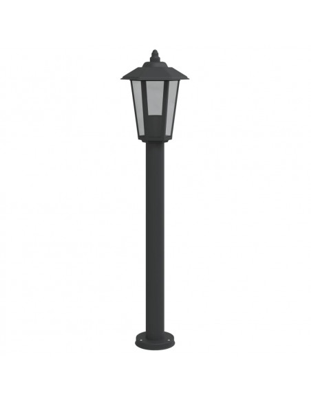 Lampada da Terra per Esterni Nera 80 cm in Acciaio Inox