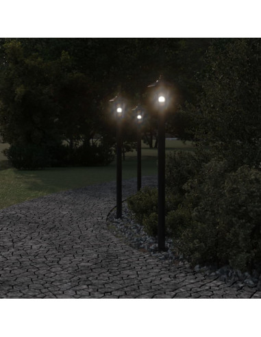 Lampada da Terra per Esterni Argento 120 cm in Acciaio Inox