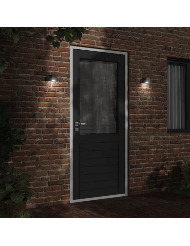 Applique per Esterni Nera in Alluminio Pressofuso