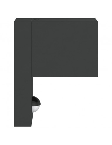 Applique con Sensore Nera in Alluminio Pressofuso