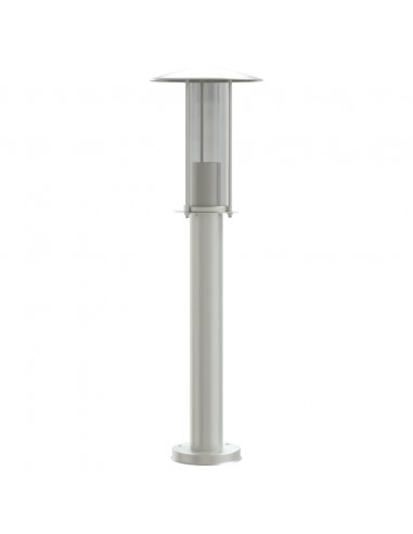 Lampade da Terra per Esterni 3 pz Argento 60 cm in Acciaio Inox