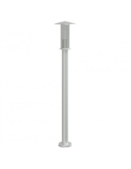 Lampade da Terra per Esterni 3 pz Argento 100cm in Acciaio Inox