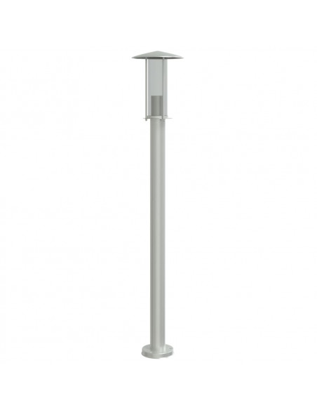 Lampade da Terra per Esterni 3 pz Argento 100cm in Acciaio Inox