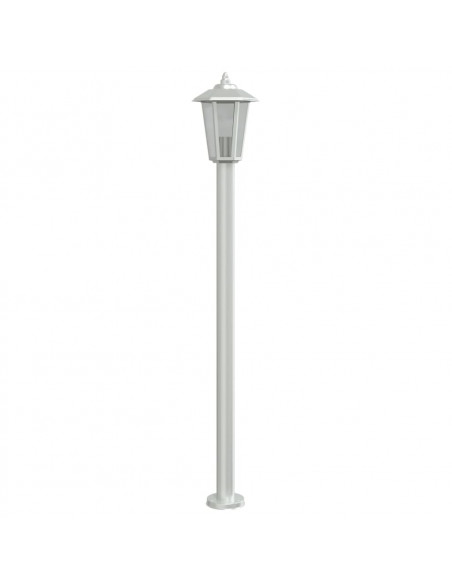 Lampade da Terra per Esterni 3 pz Argento 120cm in Acciaio Inox