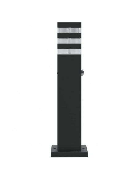 Lampada da Terra per Esterni con Sensore Nera 50cm in Alluminio