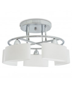 Lampada Soffitto Paralumi Elissoidi Vetro 5 Lampadine E14 200 W 2