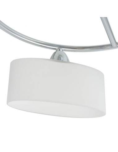Lampada Soffitto Paralumi Elissoidi Vetro 5 Lampadine E14 200 W