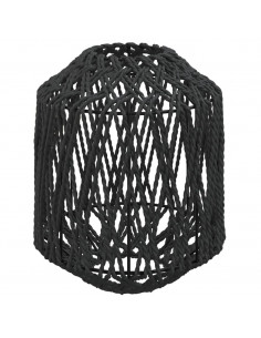 Paralume Nero Ø23x28 cm Ferro e Carta 2