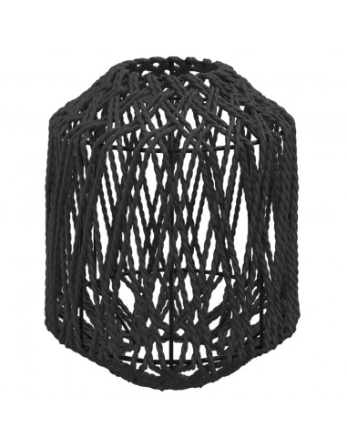 Paralume Nero Ø23x28 cm Ferro e Carta