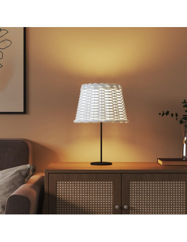 Paralume Bianco Ø30x20 cm in Vimini