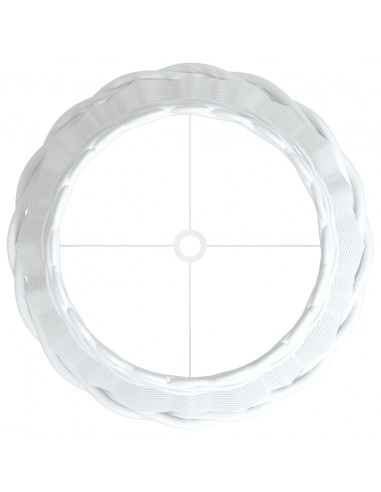 Paralume Bianco Ø30x20 cm in Vimini