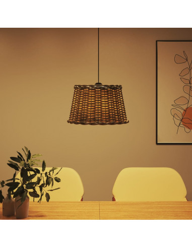 Paralume da Soffitto Marrone Ø45x28 cm in Vimini