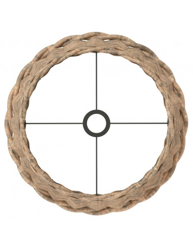 Paralume da Soffitto Marrone Ø45x28 cm in Vimini