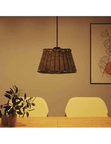 Paralume da Soffitto Marrone Ø50x30 cm in Vimini