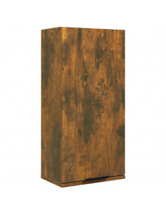 Mobile da Bagno a Parete Rovere Fumo 32x20x67 cm 2