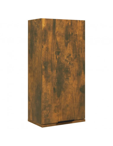 Mobile da Bagno a Parete Rovere Fumo 32x20x67 cm