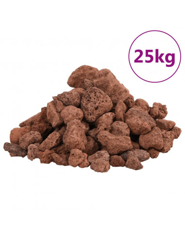 Rocce Vulcaniche 25 kg Rosse 1-2 cm