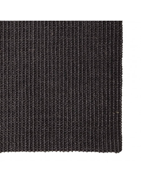 Tappeto in Sisal per Tiragraffi Nero 80x300 cm