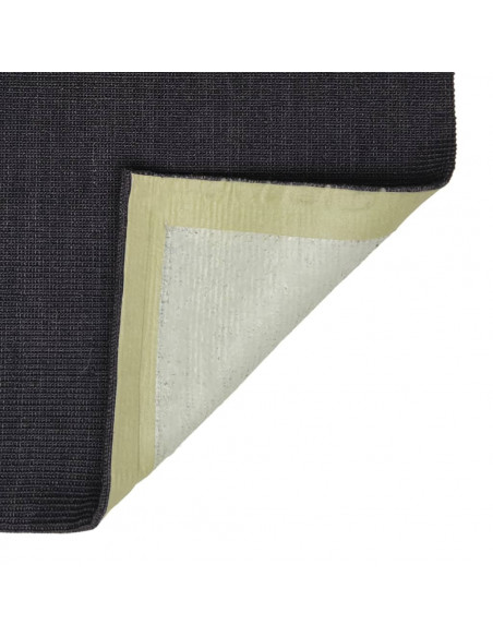 Tappeto in Sisal per Tiragraffi Nero 80x300 cm
