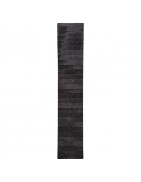 Tappeto in Sisal per Tiragraffi Nero 66x350 cm