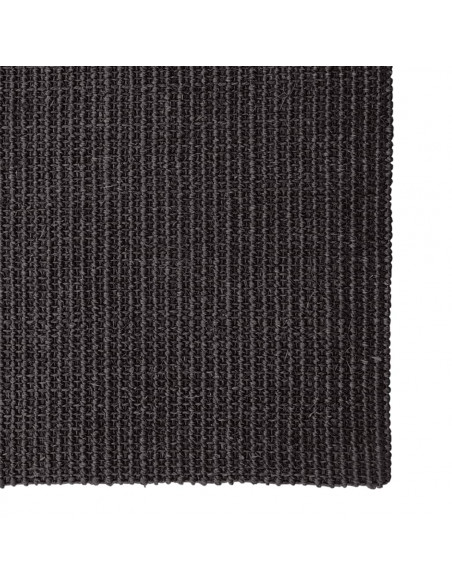 Tappeto in Sisal per Tiragraffi Nero 66x350 cm