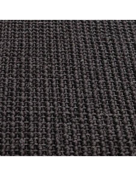 Tappeto in Sisal per Tiragraffi Nero 66x350 cm