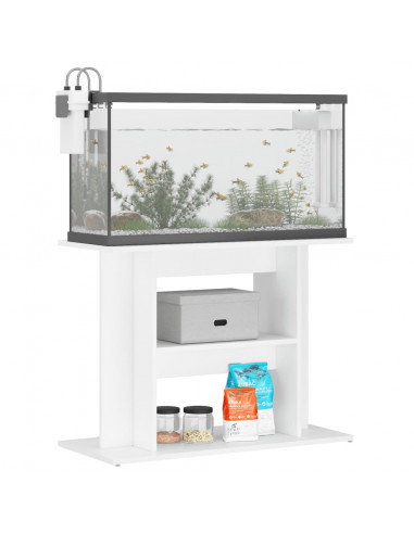 Supporto per Acquario 80x35x60 cm in Legno Multistrato Bianco