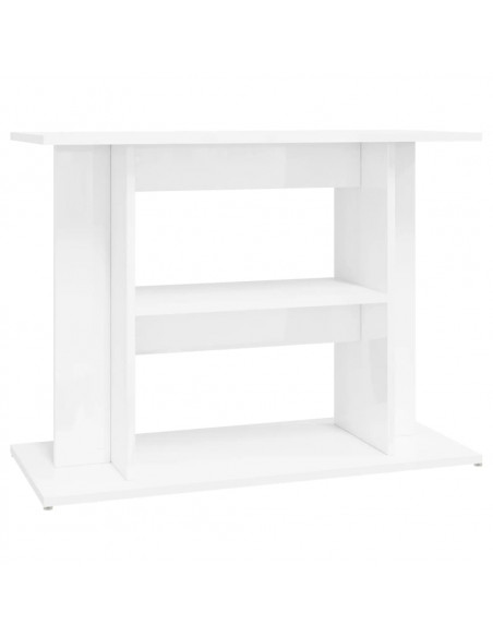 Supporto Acquario 80x35x60cm in Legno Multistrato Bianco Lucido