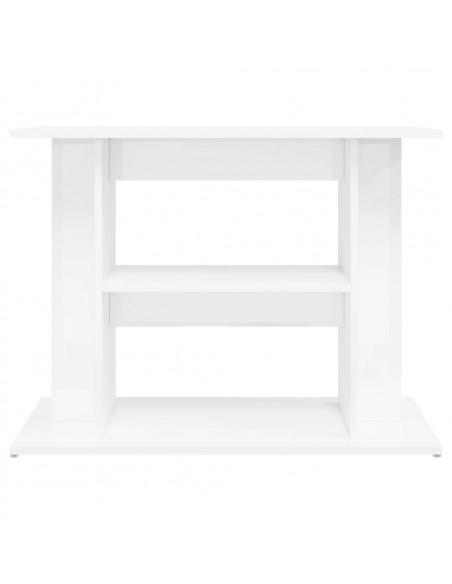Supporto Acquario 80x35x60cm in Legno Multistrato Bianco Lucido